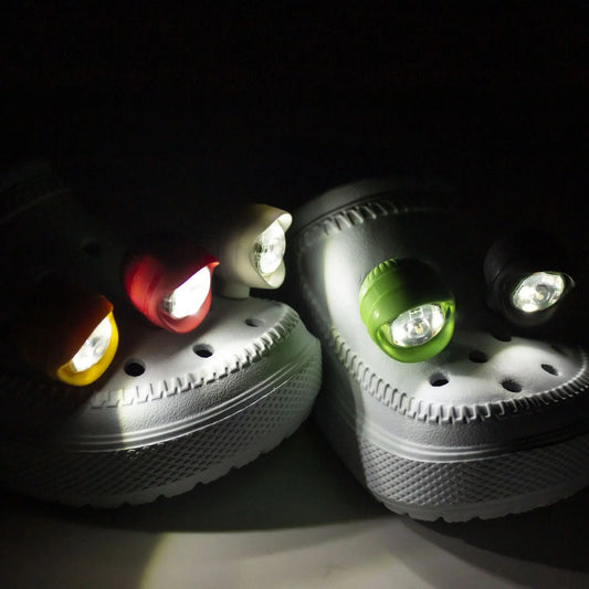 2PCS Crocs charms luces Shoe Lights pvc LED Headlight